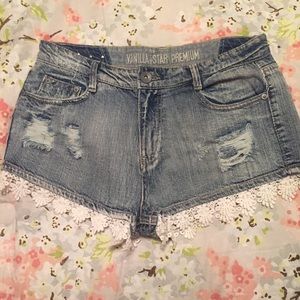 Crochet Trim Shorts
